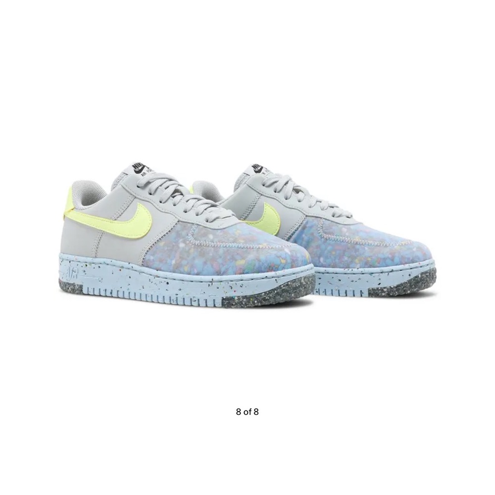 Nike Air Force 1, Low Crater 'Pure Platinum’, size 7.5, EUC